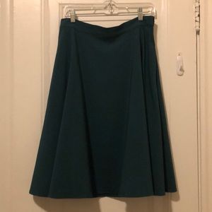 ModCloth “just this sway” a line skirt in emerald